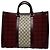 Gucci Borsa Tote Grande Ophidia Bordeaux Nero - vista 7