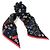 Chanel Scrunchie per capelli in seta nera con motivo logo CC Nero - vista 4