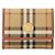 Burberry Billetera plegable pequeña de cuadros Castaño