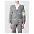 Thom Browne Bar gestreifter Milano-Stich-Kanten-Cardigan Braun - Ansicht 4