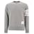 Thom Browne Loopback-Jersey-Strickpullover mit RWB-Band-Tab Braun  - Ansicht 1