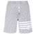 Thom Browne Shorts in seersucker di cotone a righe Loopback