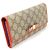 Gucci Cartera larga con cinta de acabado en PVC y logo GG en charol Castaño - vista 3