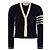 Thom Browne Merinowoll-Cardigan mit Kabelstrickmuster Blau