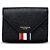 Thom Browne Kartenetui aus genarbtem Leder Schwarz