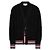 Thom Browne Merino Baby Pullover mit RWB-Streifen und Kabelstrick Schwarz