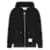 Thom Browne Bar Loopback Seta con Cappuccio e Zip Nero  - vista 2
