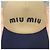 Miu Miu bestickte Logo-Drillkappe khaki königsblau - Ansicht 17