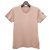 Moncler Camiseta de jersey de algodão com mangas curtas e patch de logo Rosa