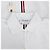 Thom Browne Polo Branco com Listras e Logo Clássico nas Costas - vista 7