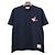 Thom Browne Hector Logo Kurzarm-T-Shirt Marineblau
