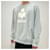 Isabel Marant MIKOY Samt-Logo-Sweatshirt Hellblau Ecru LUEC - Ansicht 2