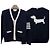 Thom Browne Hector Cardigan mit diagonalen Streifen, lockere Passform, marineblau - Ansicht 13