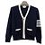 Thom Browne Hector Cardigan mit diagonalen Streifen, lockere Passform, marineblau - Ansicht 2