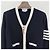 Thom Browne Hector Cardigan mit diagonalen Streifen, lockere Passform, marineblau - Ansicht 4