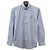 Camicia a righe blu e bianca con logo ricamato di pony Polo Ralph Lauren - vista 13