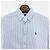 Camicia a righe con logo ricamato di pony Polo Ralph Lauren blu e bianco - vista 12