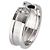 Cartier Doppelring aus Weißgold mit Diamant Größe - Ansicht 7