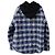Off White Blau gestepptes Karomuster-Jacke - Ansicht 4