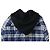 Off White Blau gestepptes Karomuster-Jacke - Ansicht 5