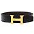 Hermès Reversible Belt with Gold Hardware Black Chocolate