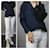 Fendi Zweifarbige Bluse Blau  - Ansicht 7
