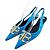 Balenciaga Samt-Flats Slingbacks Blau