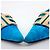Balenciaga Samt-Flats Slingbacks Blau - Ansicht 2
