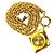 Chanel Pendente Logo in Diamante Collana Lunga Catena Selvaggia D'oro - vista 2