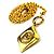 Chanel Pendente Logo in Diamante Collana Lunga Catena Selvaggia D'oro - vista 8