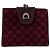 Céline Suede Macadam Pattern Bi-Fold Wallet Red