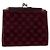 Céline Suede Macadam Pattern Bi-Fold Wallet Red - view 3