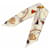 Céline Sciarpa beige chiaro con frange a cerchio e logo Marrone - vista 7