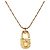 Dior Pendente a Lucchetto Cubico Logo CD Collana in Oro D'oro