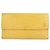 Louis Vuitton Cartera larga de cuero Epi amarilla Amarillo