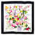 Loewe Sciarpa in seta chiffon Bouquet Blu  - vista 3