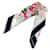 Loewe Sciarpa in seta chiffon Bouquet Blu  - vista 4