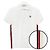 Moncler Polo in cotone piqué a righe con logo per uomo Bianco