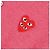 Comme Des Garcons Rosa Cardigan mit rotem Doppelherz-Patch Pink - Ansicht 8
