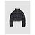 Prada Jaqueta de nylon acolchoada cropped Preto - vista 5