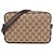 Gucci Borsa a tracolla piccola GG in tela Marrone