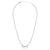 Céline Monochrome Halskette Glasperle Messing Rhodium-Finish Weiß