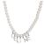 Céline Monochrome Halskette Glasperle Messing Rhodium-Finish Weiß - Ansicht 2