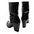 Chanel Botas midi de charol negro - vista 4
