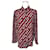 Sandro Camisa de seda burdeos con estampado de estrellas Roja