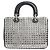 Borsa Tote e a Spalla Lady Dior Edizione Limitata in Tweed Metallico Multicolore - vista 3