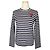 Comme Des Garcons Weißes Marine Baumwoll-T-Shirt Schwarz