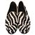 Gucci Wildleder Slipper mit Zebra-Muster Braun - Ansicht 2