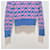 Chanel Kaschmir-Wellen-Coco-Button-Pullover mit langen Ärmeln Mehrfarben  - Ansicht 5
