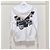 Chanel Felpa con cappuccio e zip con logo graffiti Argento - vista 3